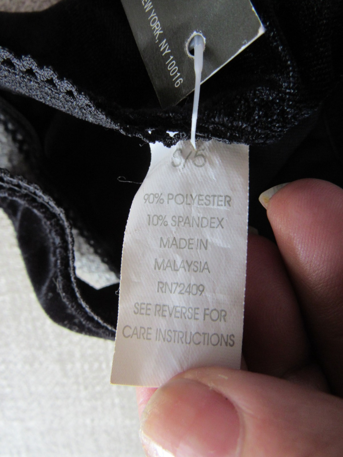 rene rofe lingerie rue21 black velvet pink satin bow keyhole bikini panty 5/S