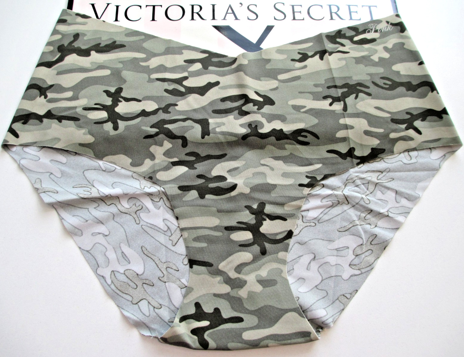 VICTORIA’S SECRET PINK No Show Hiphugger Panty S M L XL Camouflage NWT Camo VS