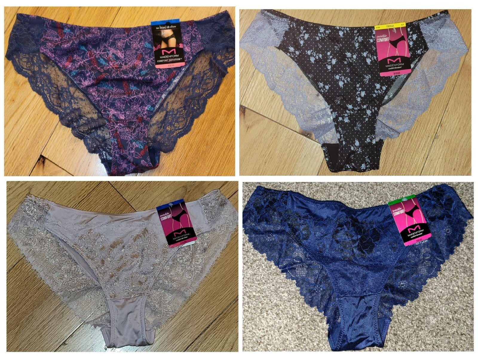 Maidenform tanga underwear panties NWT UPICK 7 8 9 Comfort Devotion lace back