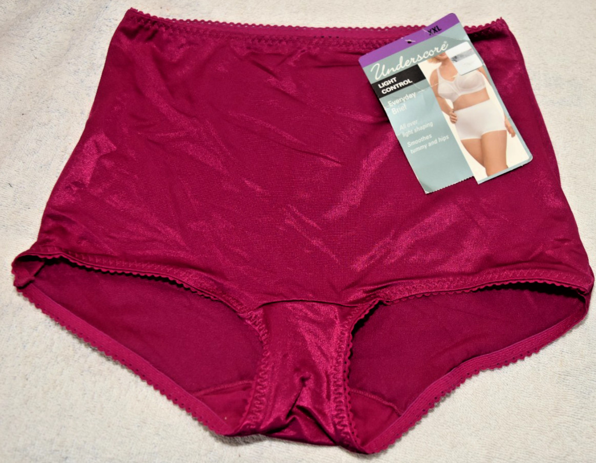 NWT Underscore Vintage Melrose Fuschia Light Control Brief XXL 2X 2XL