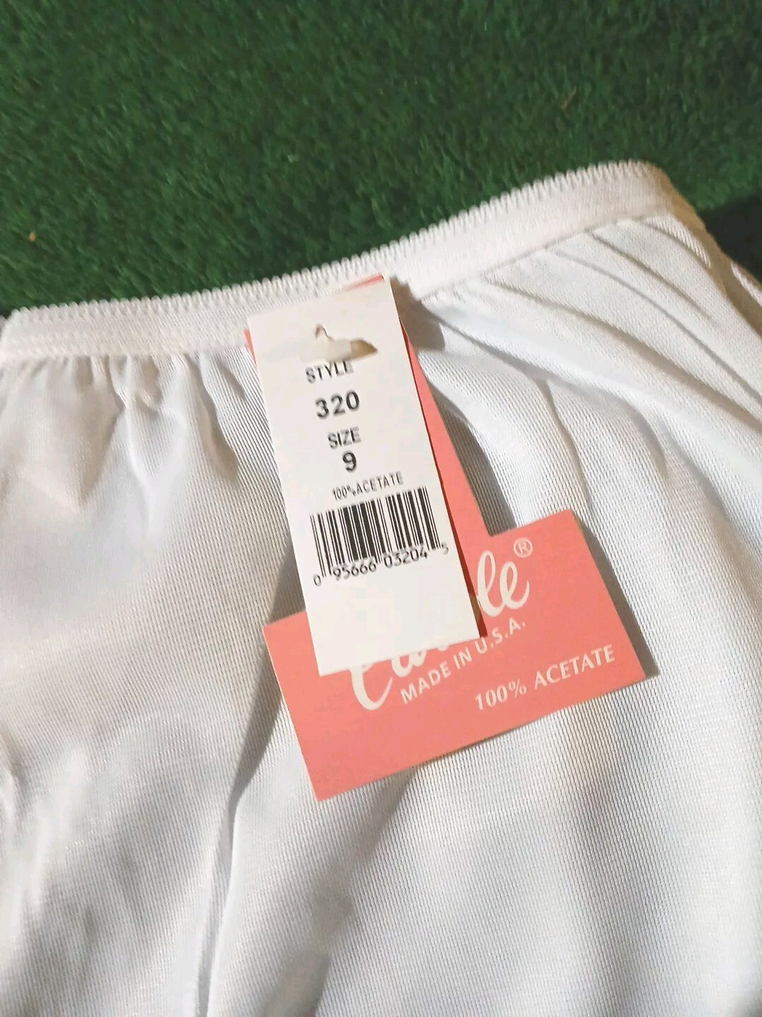 Carole 100% Acetate Brief Panties Size 9 – Style 320 – White