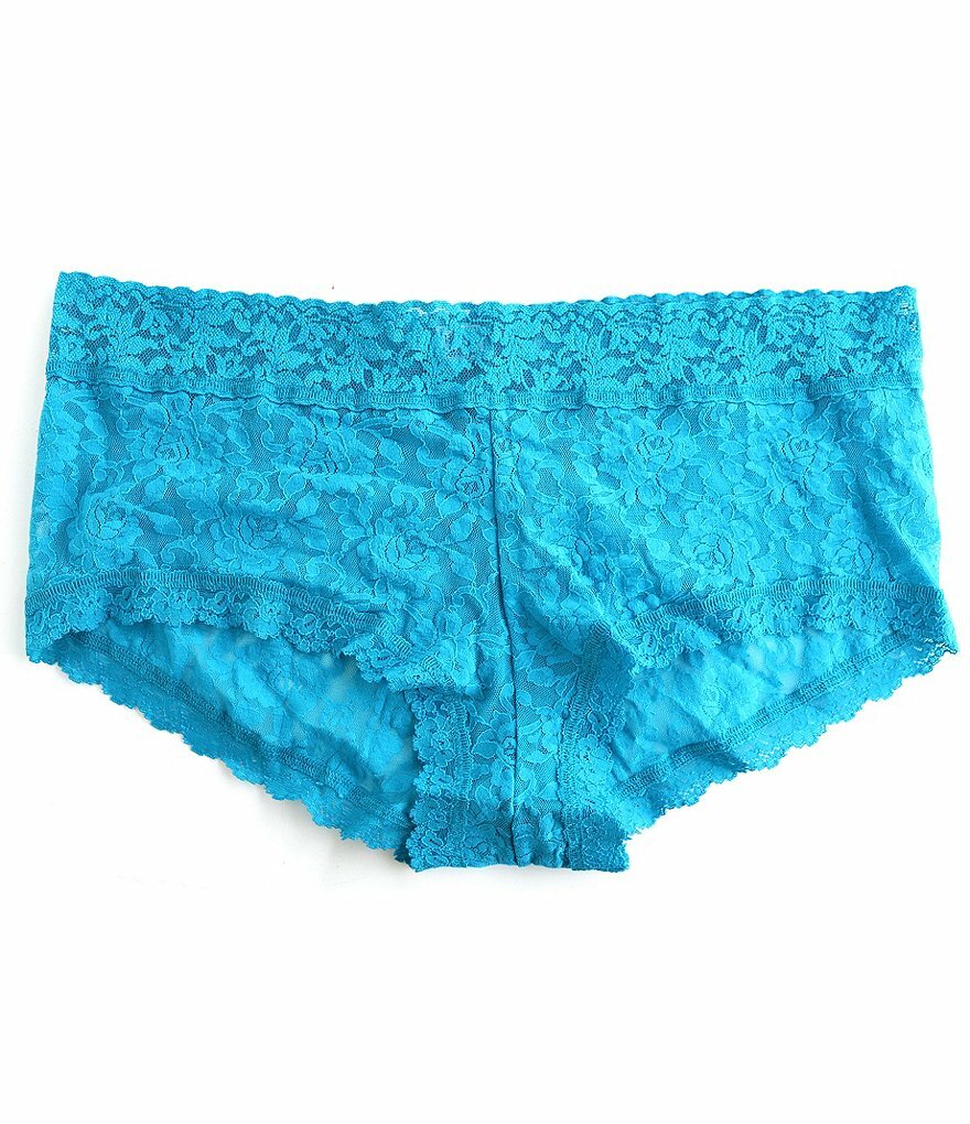 HANKY PANKY PLUS 481281X BOYSHORT Panty ~ MAUI BLUE ~ 3X ~ NWT $35