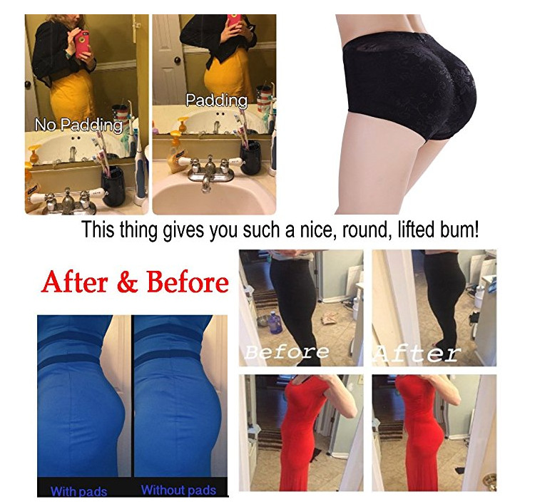 Women Padded Hip Enhancer Butt Lifter Body Shaper Underwear Panties Shapewear