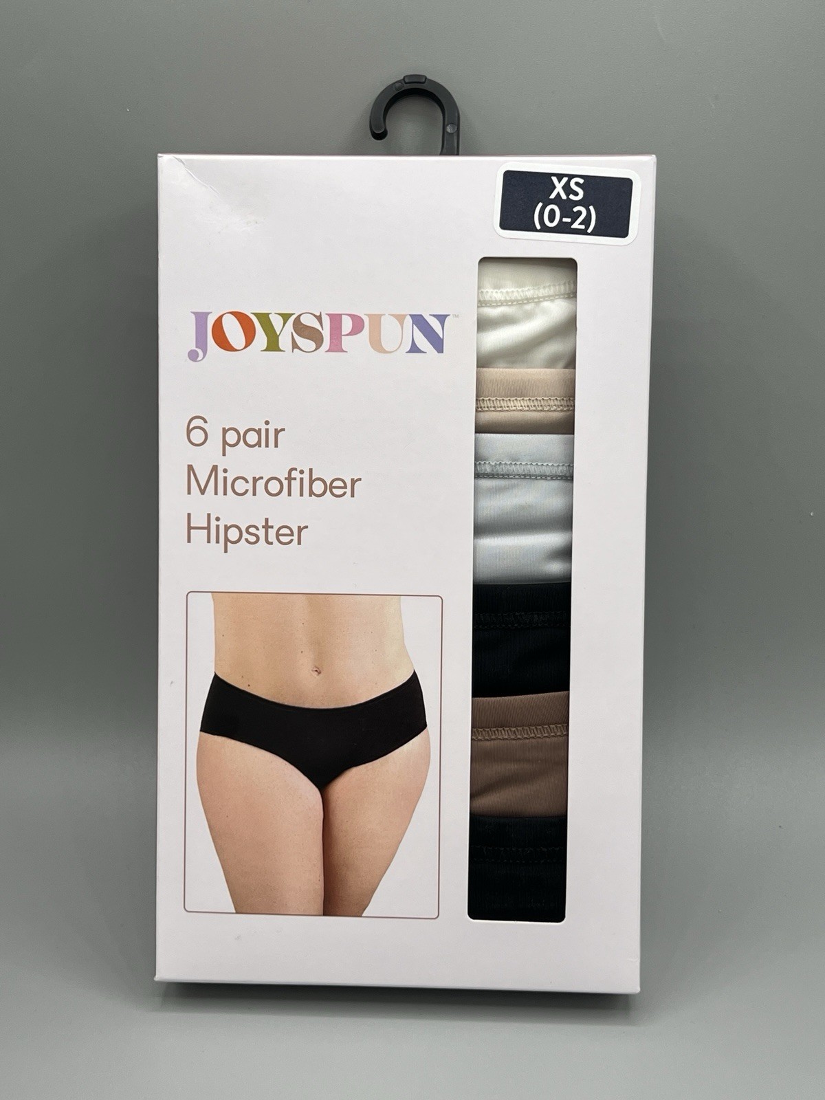 6-Pair JOYSPUN Women’s XS (0-2) Microfiber Hipster Panties Underwear Seamless
