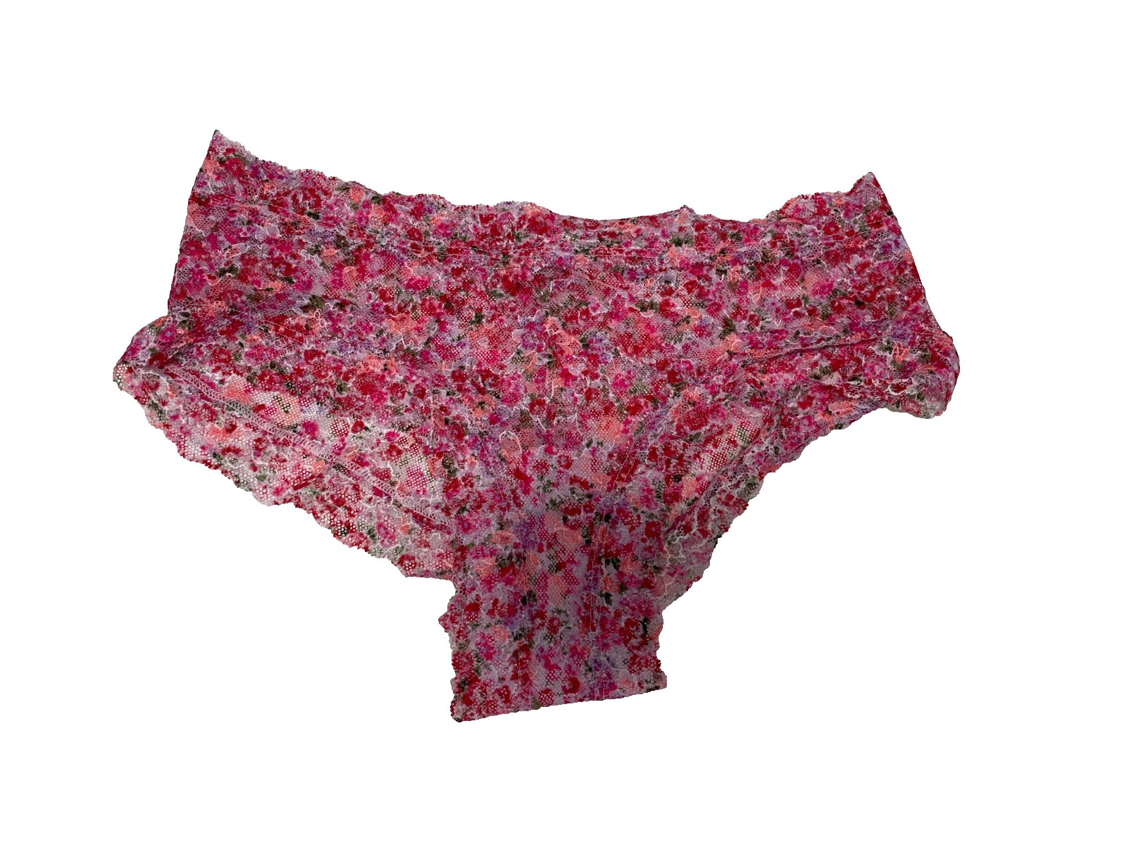 Victoria Secret Lace Posey Cheeky Panties Womens Medium 5 Pairs Floral Printed