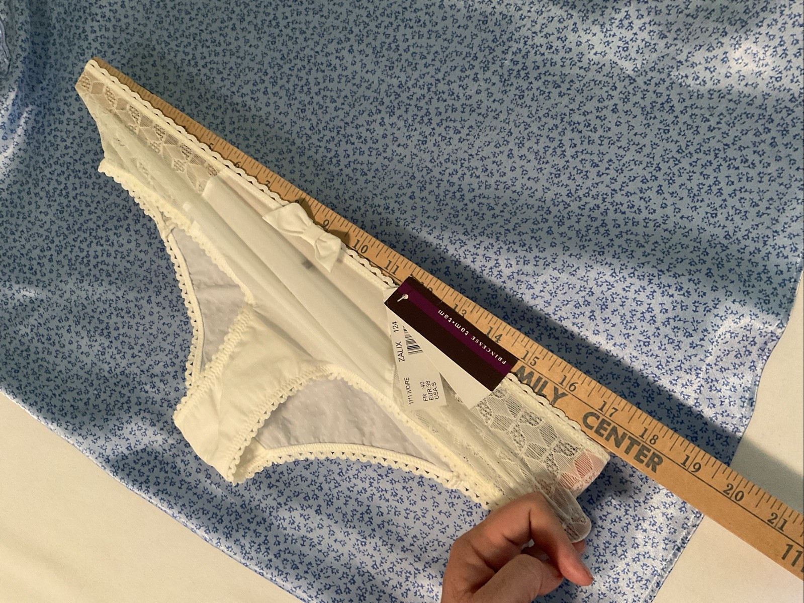Princesse Tam Tam Ivory Panties Zalix Size S French MSRP$53 Feminine Fairy NWT