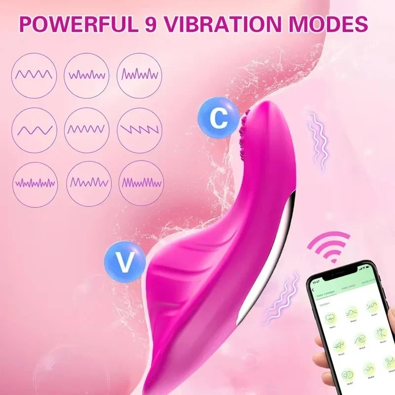 Vibrating Women Panties Massager Wireless APP Remote Control Waterproof