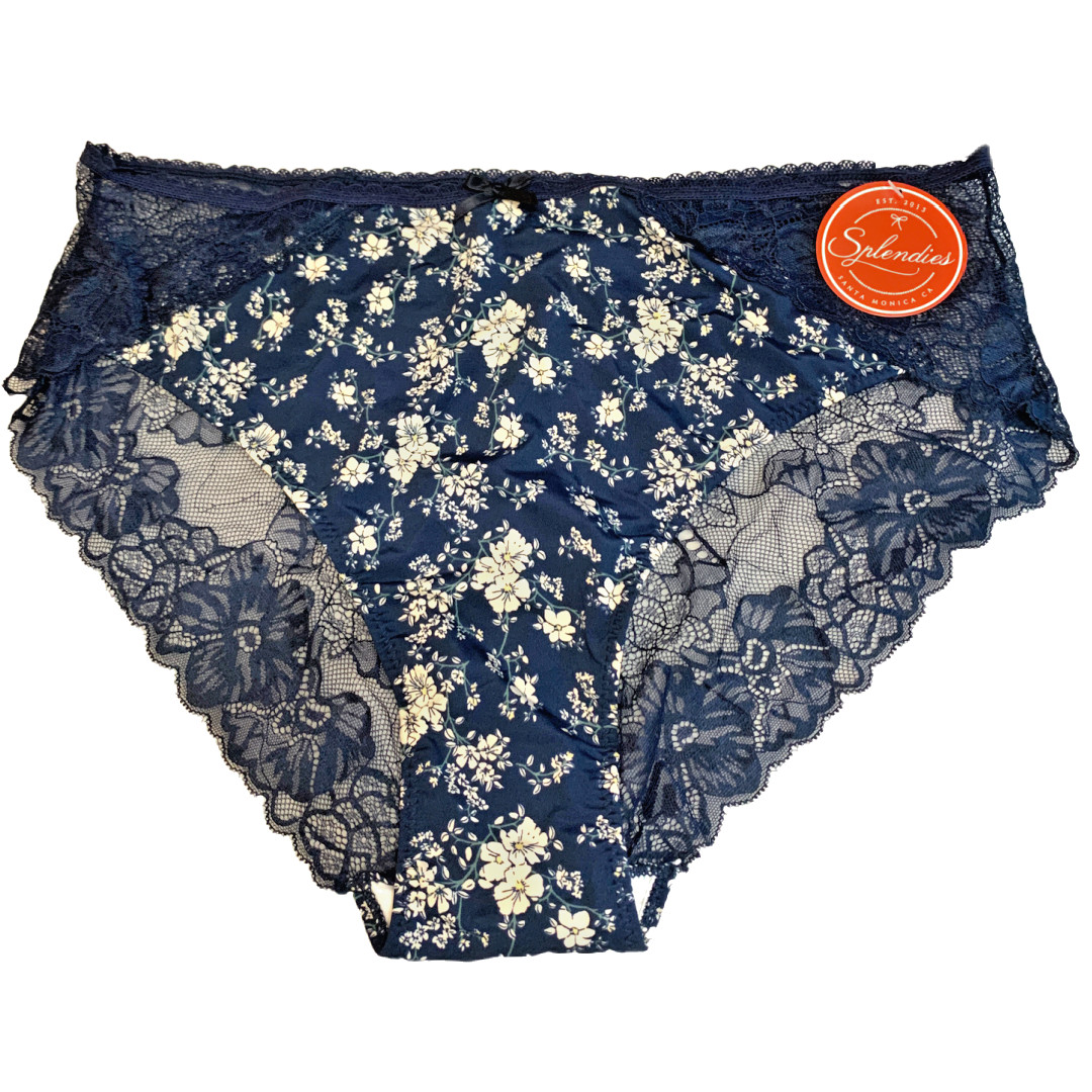 Splendies Sylvie Chic Lace Bikini Panties Size 4x Floral Lingerie Underwear New