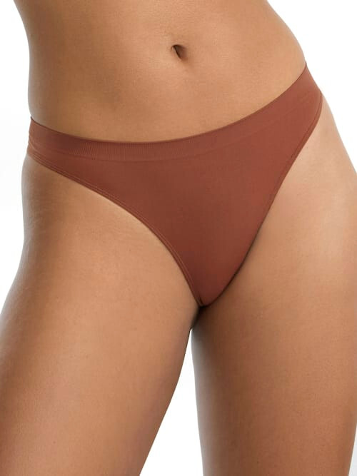 NEW 2 PAIRS BARE WOMENS THONG PANTIES BLACK AND COCO SIZE SMALL (B3)