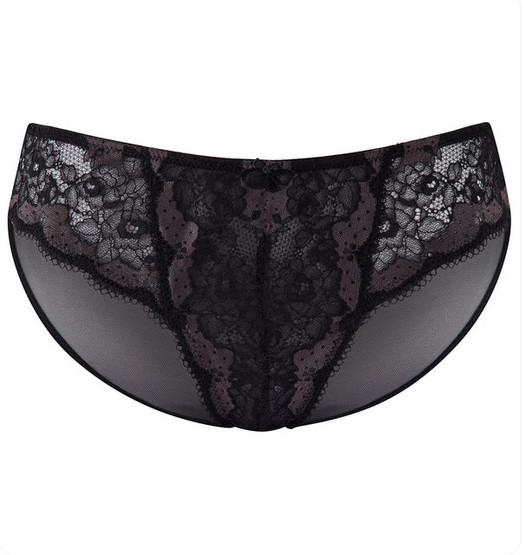 Panache Clara Charcoal Black Briefs Lace Pants Underwear Knickers Panties 7253