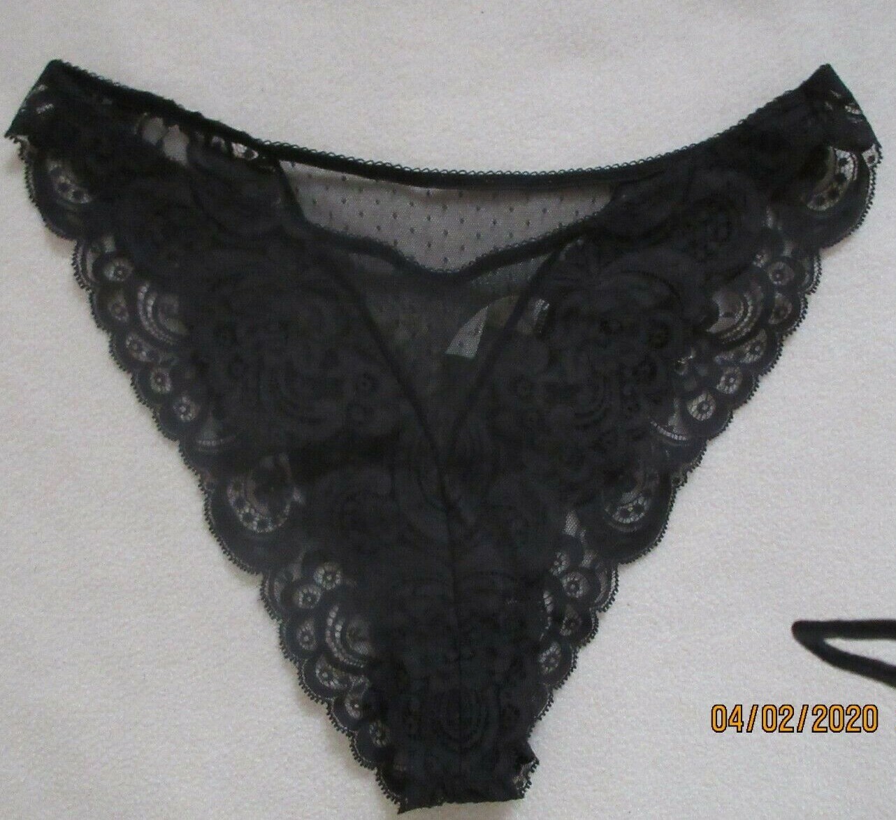 vintage 90s victorias secret black lace panties size M NWOT