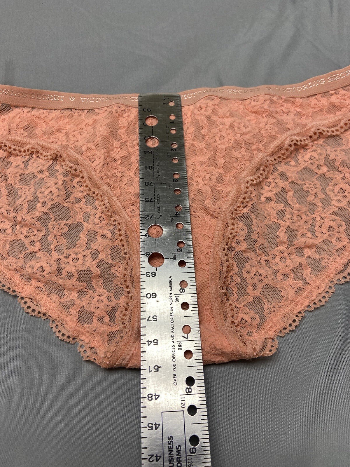 Victoria Secret Panties Bikini Culottes Peachy Lace Trim Small NWOT