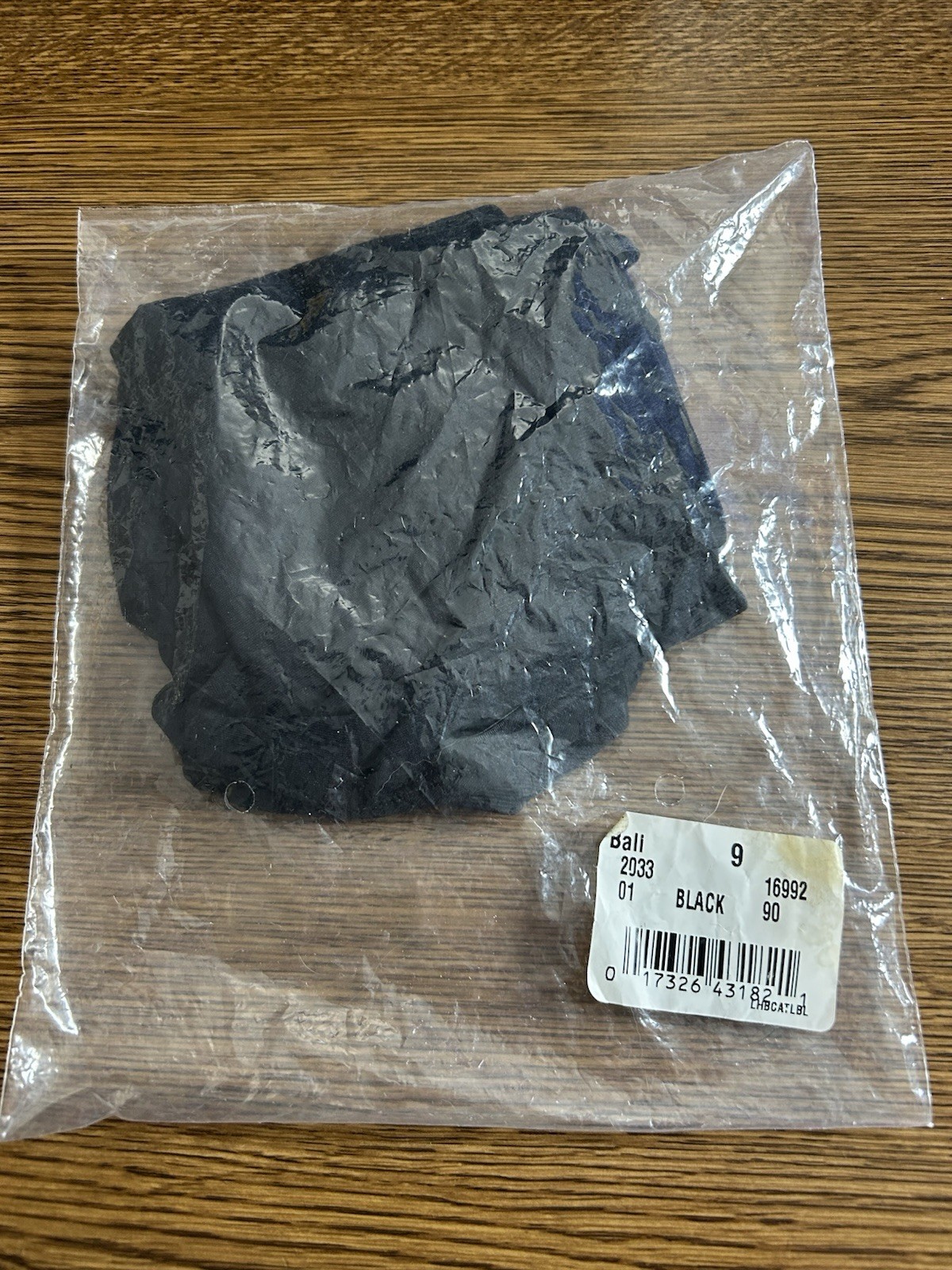 BALI HI CUT PANTIES SIZE 9 2X NYLON SPANDEX COTTON BLACK