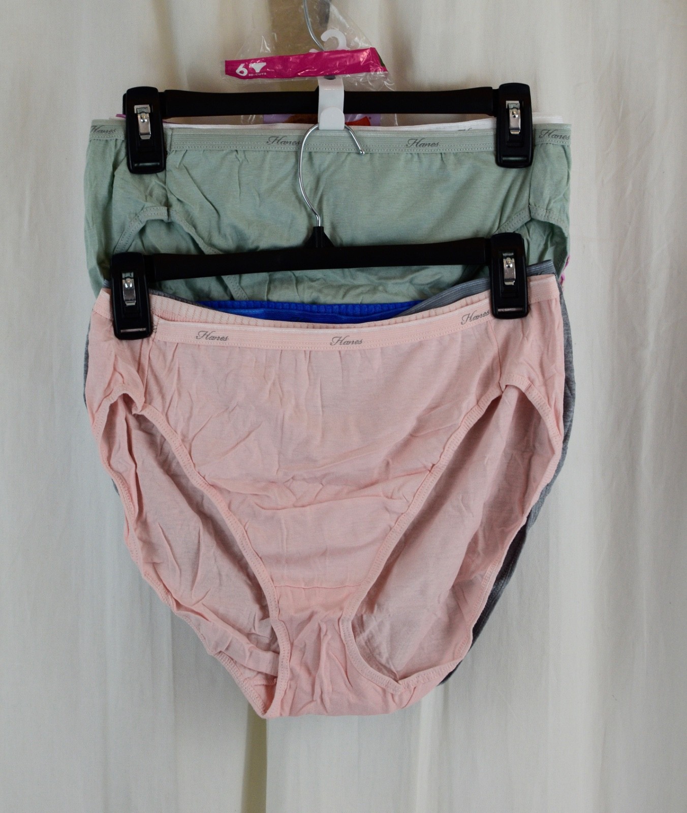 Hanes Womens Hi-Cut Panties Lightweight Multicolor Size 8/XL