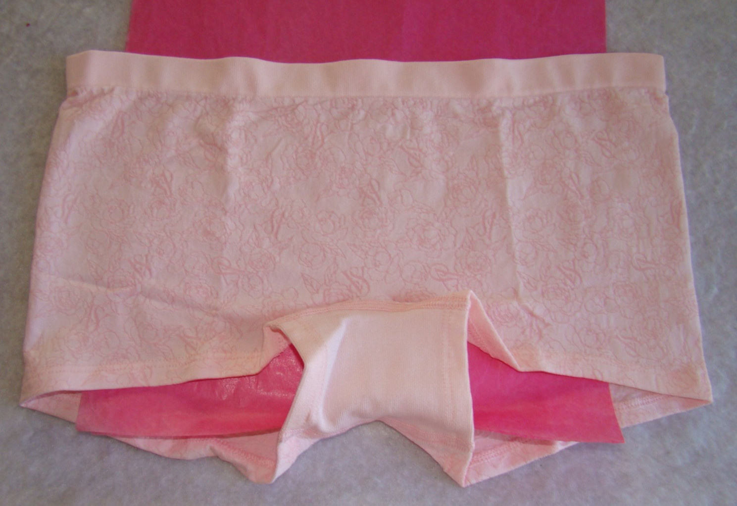 New Victoria’s Secret Light Peach Floral Pattern Boyshort Panties
