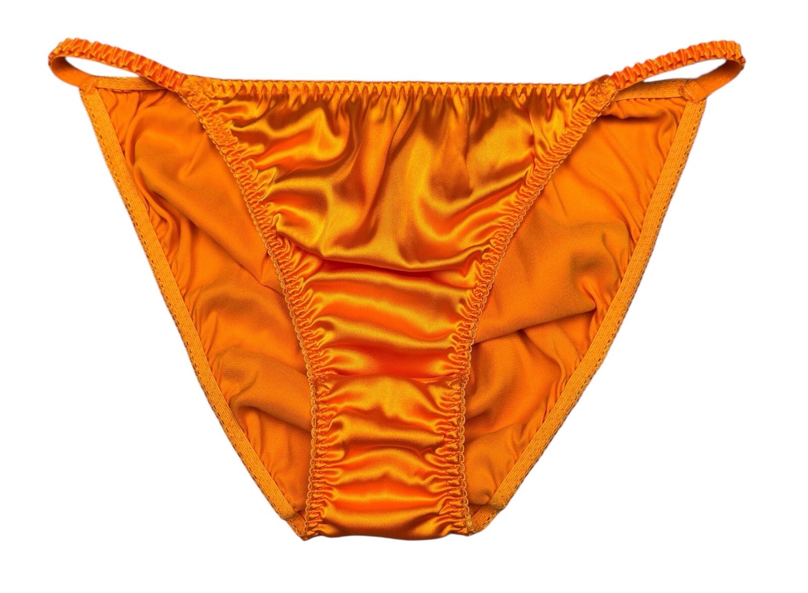 Classic Satin String Bikini Orange M
