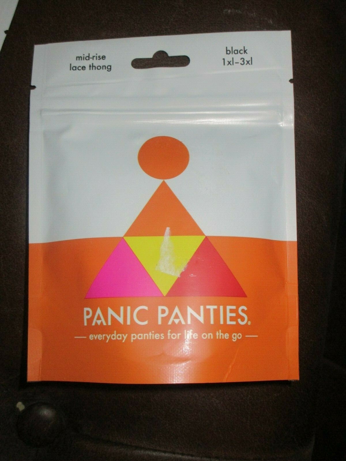 2 PACKAGES PANIC PANTIES MID-RICE BLACK LACE THONG SIZE 1XL-3XL NEW