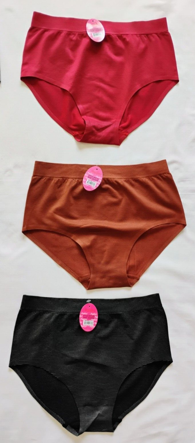 Angelina Seamless Mid-Rise Brief Panties Size Queen(L/XL) LOT OF 6