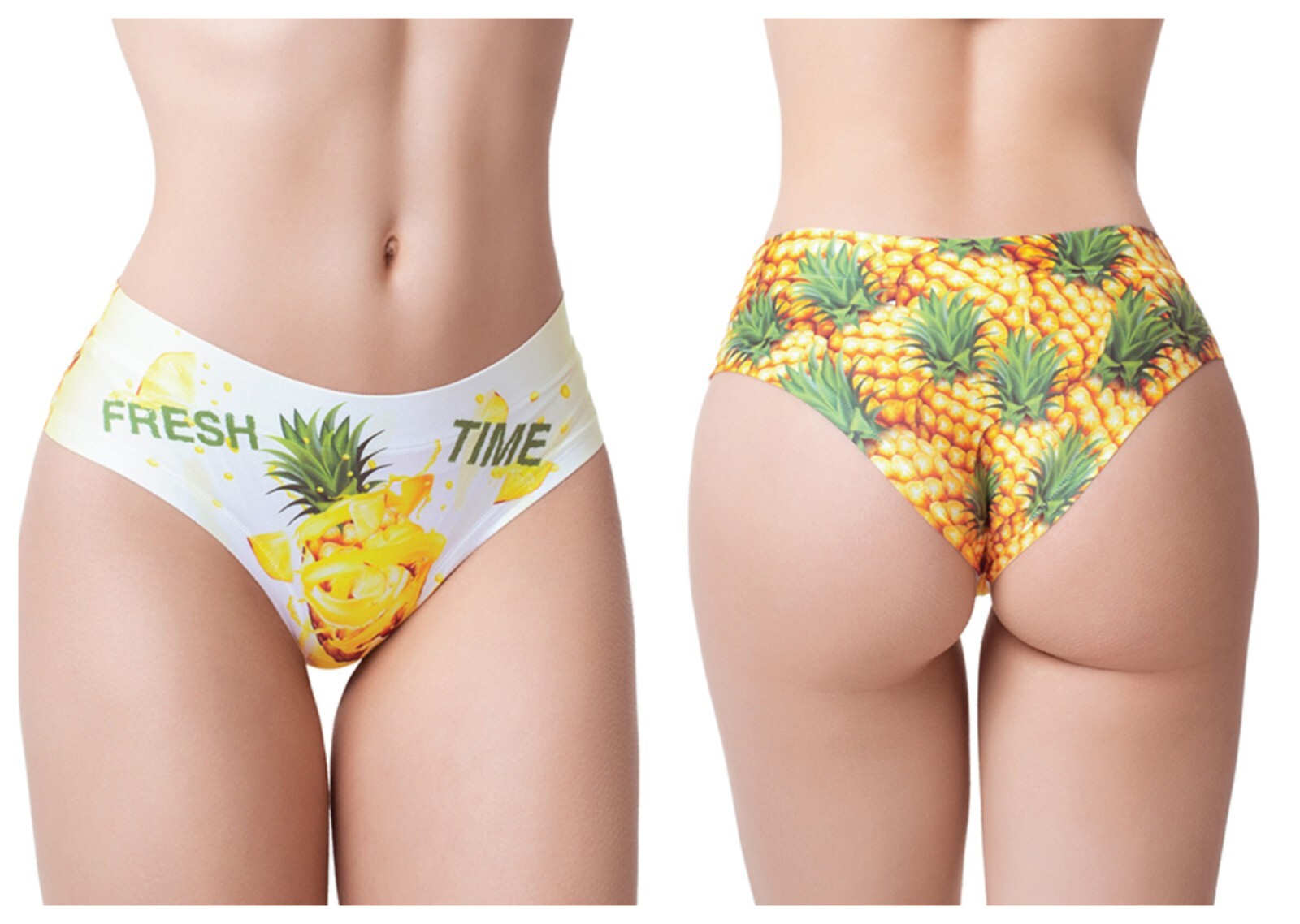 MEMEME FRESH SUMMER PINEAPPLE PRINTED SLIP S-XL