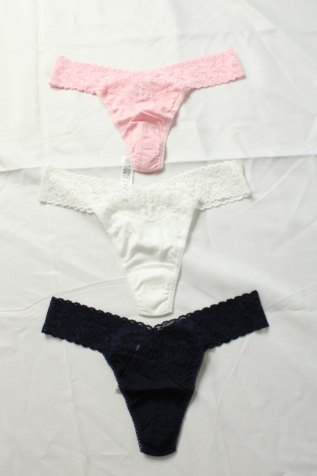 Hanky Panky Women’s 3-Pack Cotton Low Rise Thongs DH3 Multicolor One Size NWT