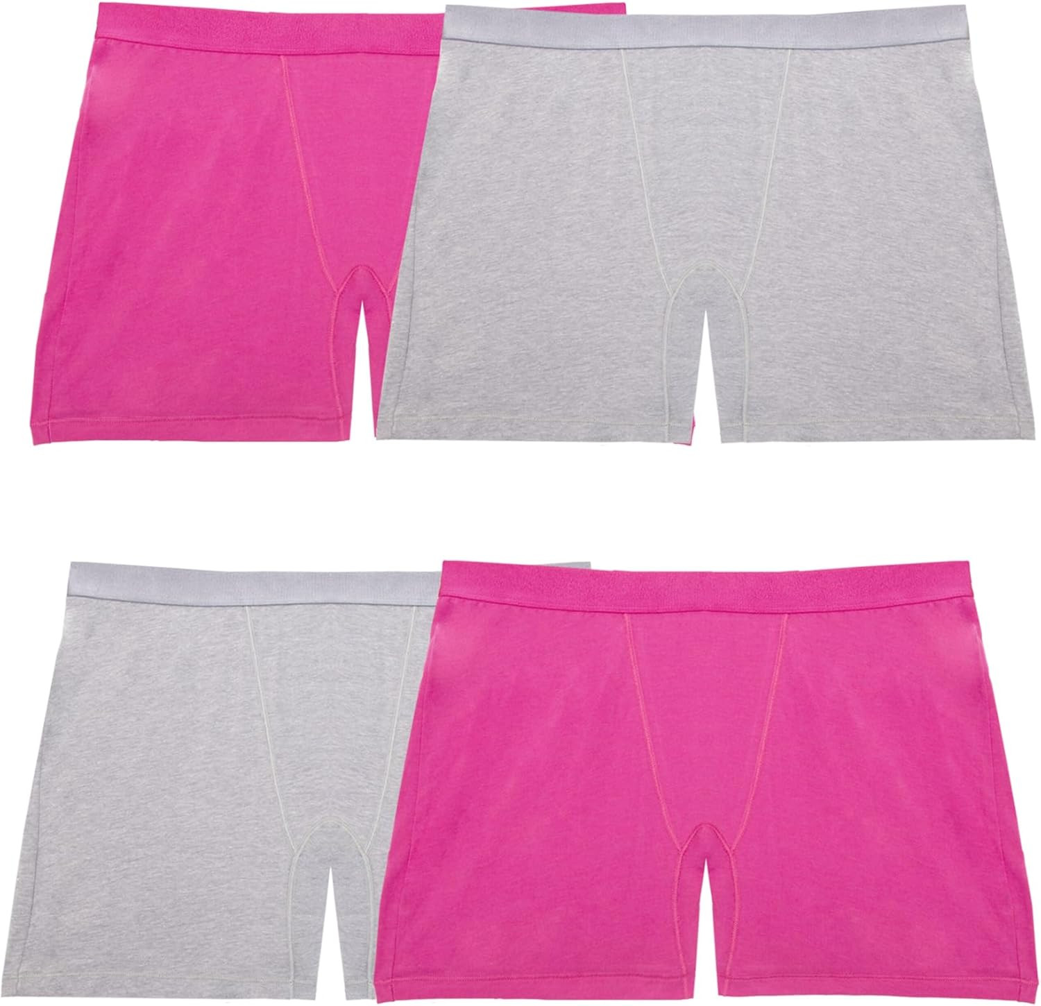 Women’S Boxer Briefs with Stretch, Mid Thigh Length Boy Shorts, Available in plu