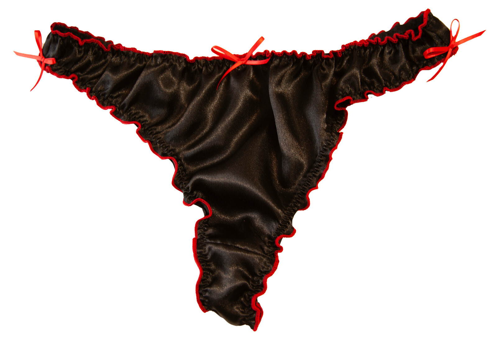 Satin Thong Sexy Panties Knickers lingerie Black and Red Pink UK MADE sexy