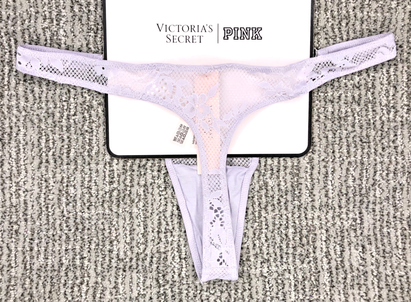 Victoria’s Secret Dream Angels NWT XXL Purple Butterfly Lace Thong Panty Bling