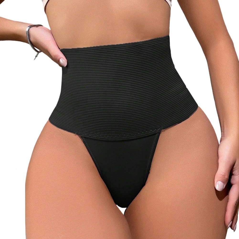 XS 2XL Women’s High Waist Control Shaper Thong Breathable Elastic Intimates