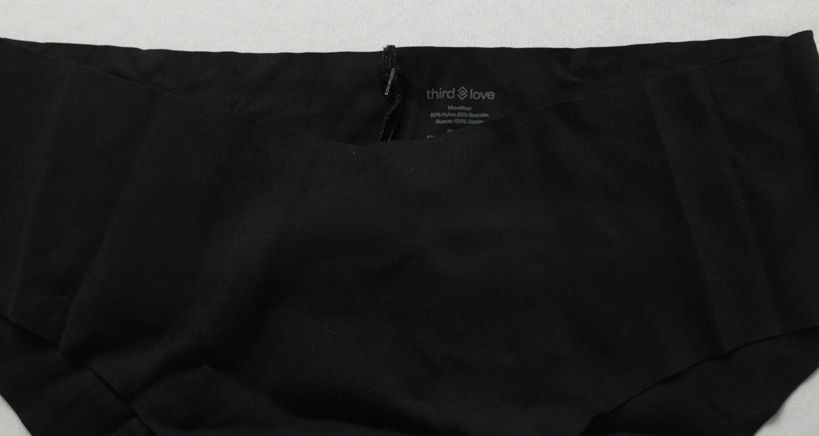 Third Love Women’s Zero Edge No Show Cheeky Panty NN7 Black Extra Small NWT