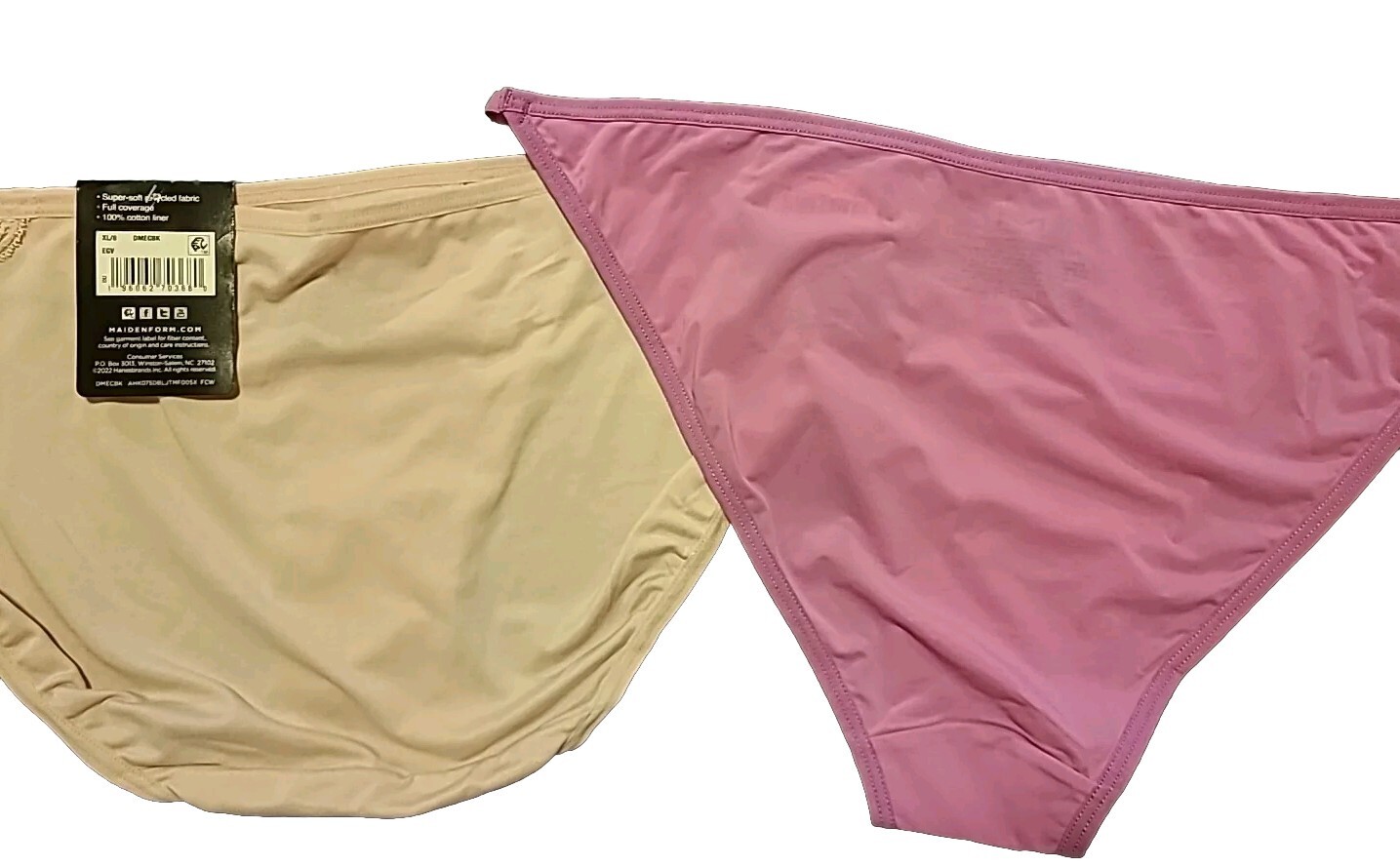 Maidenform XL/8 Lot Bundle Of 2 Silky Lace String Bikini Panties Underwear Nwt