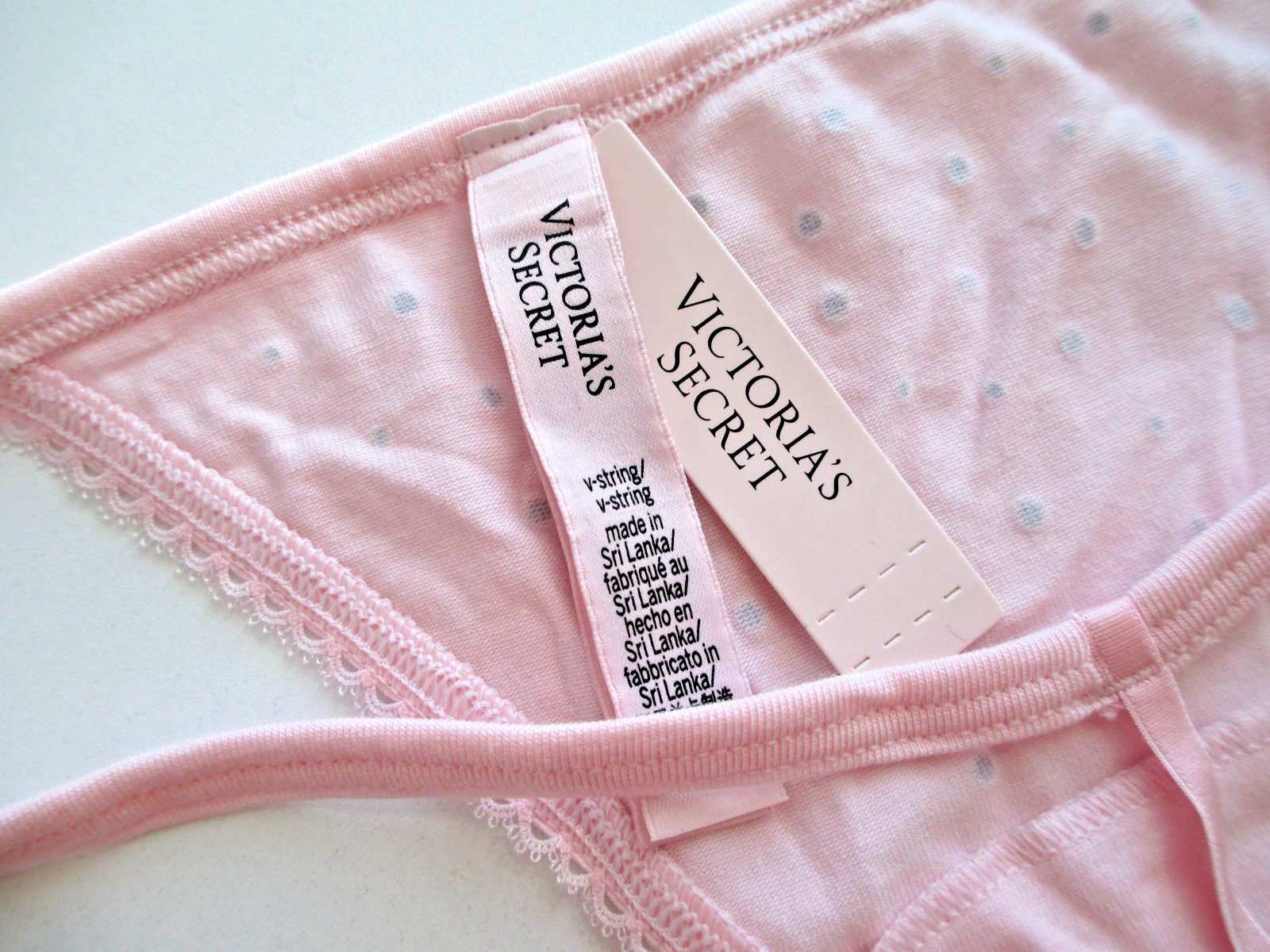 VICTORIA’S SECRET Cotton V-String Thong Panty S M L XL Pink Shine FREE SHIP 4+