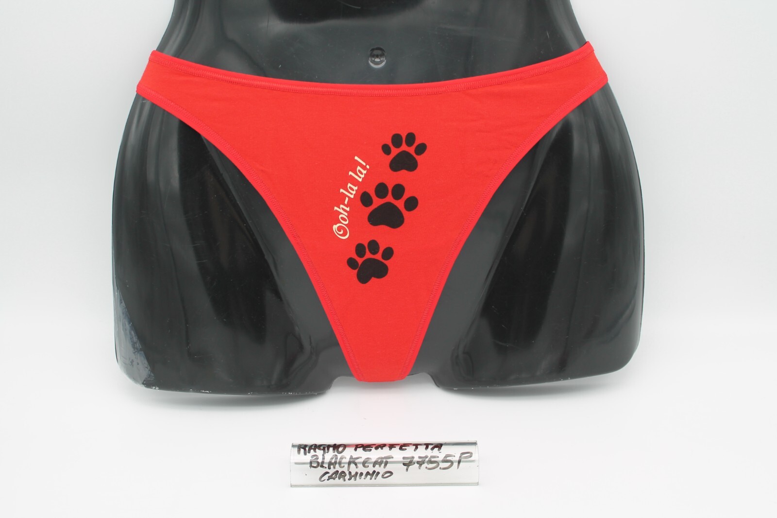 Women’s Thong String, Carminio, Black Cat, 7755P Spider