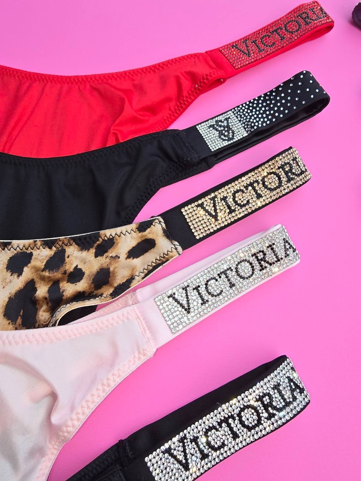 Victoria’s Secret Shine Strap Thong Very Sexy Bling Panty Rhinestone NWT