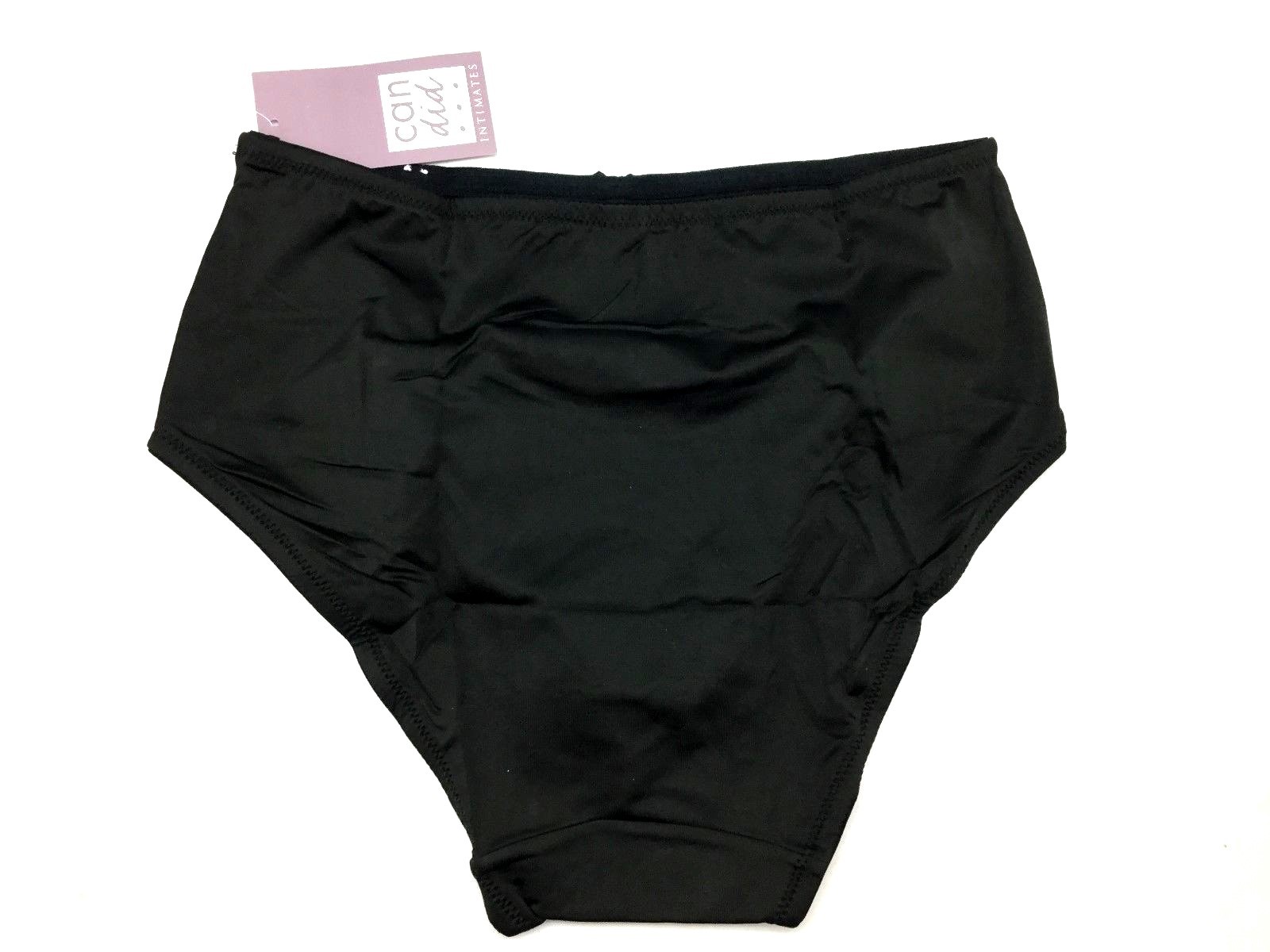 New Candid Intimates Bikini Panty Back To Basics Hi Cut Brief Sexy Panties Black
