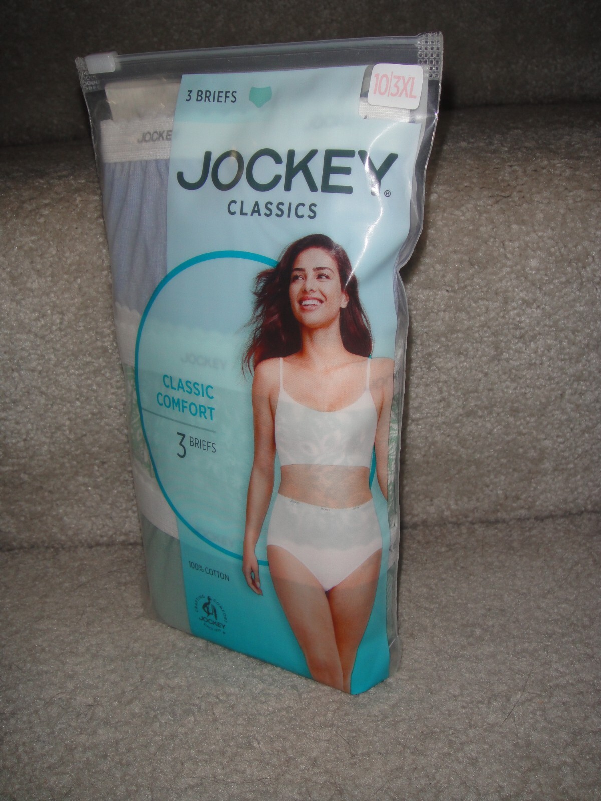 JOCKEY 3-PACK CLASSIC BRIEFS IN SIZE 10/3XL~MULTI-COLOR~NEW IN PKG. $24