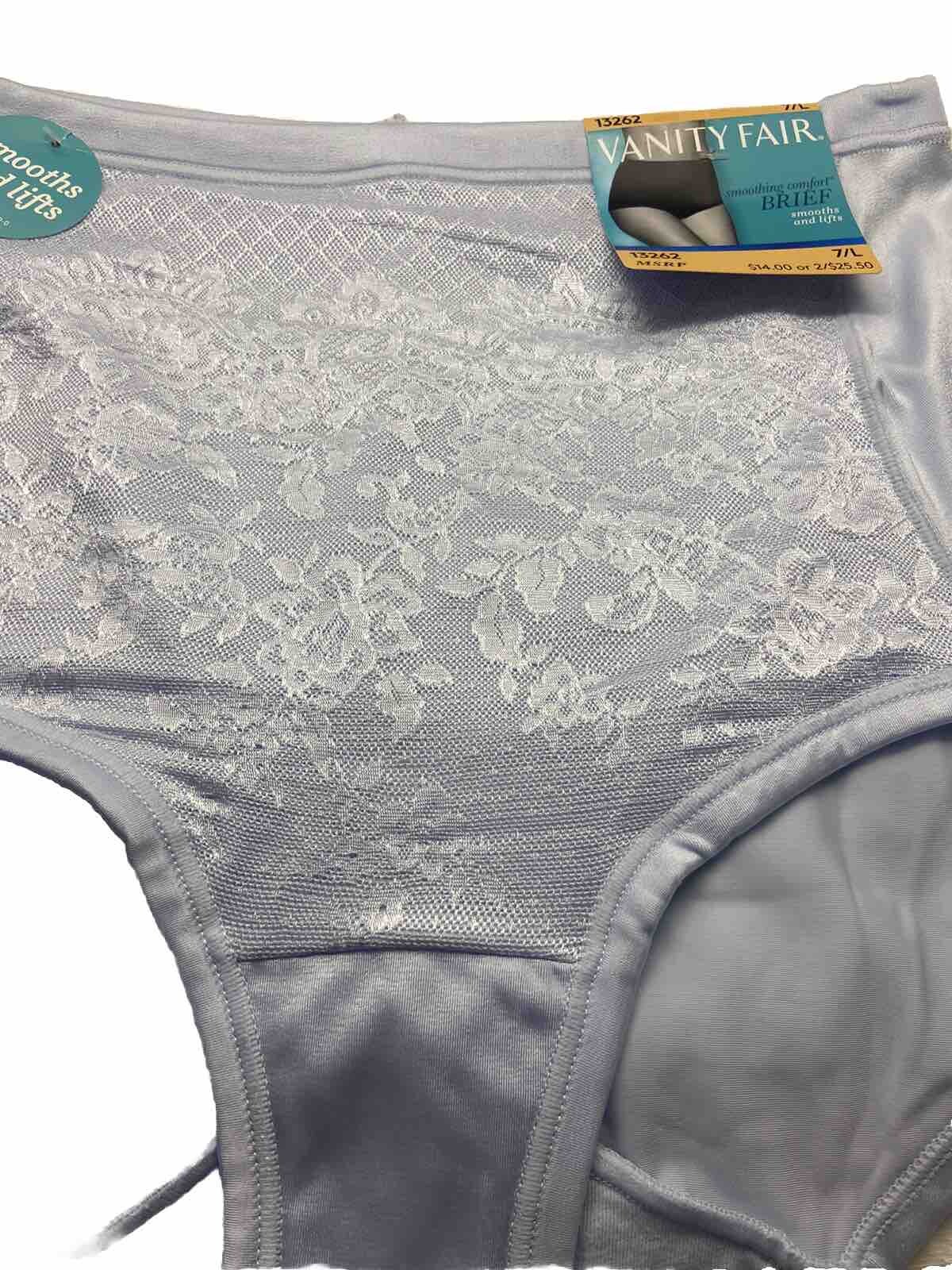 Vanity Fair Smoothing Comfort Lace Brief Panty 13262 Blue Sz.7/L7