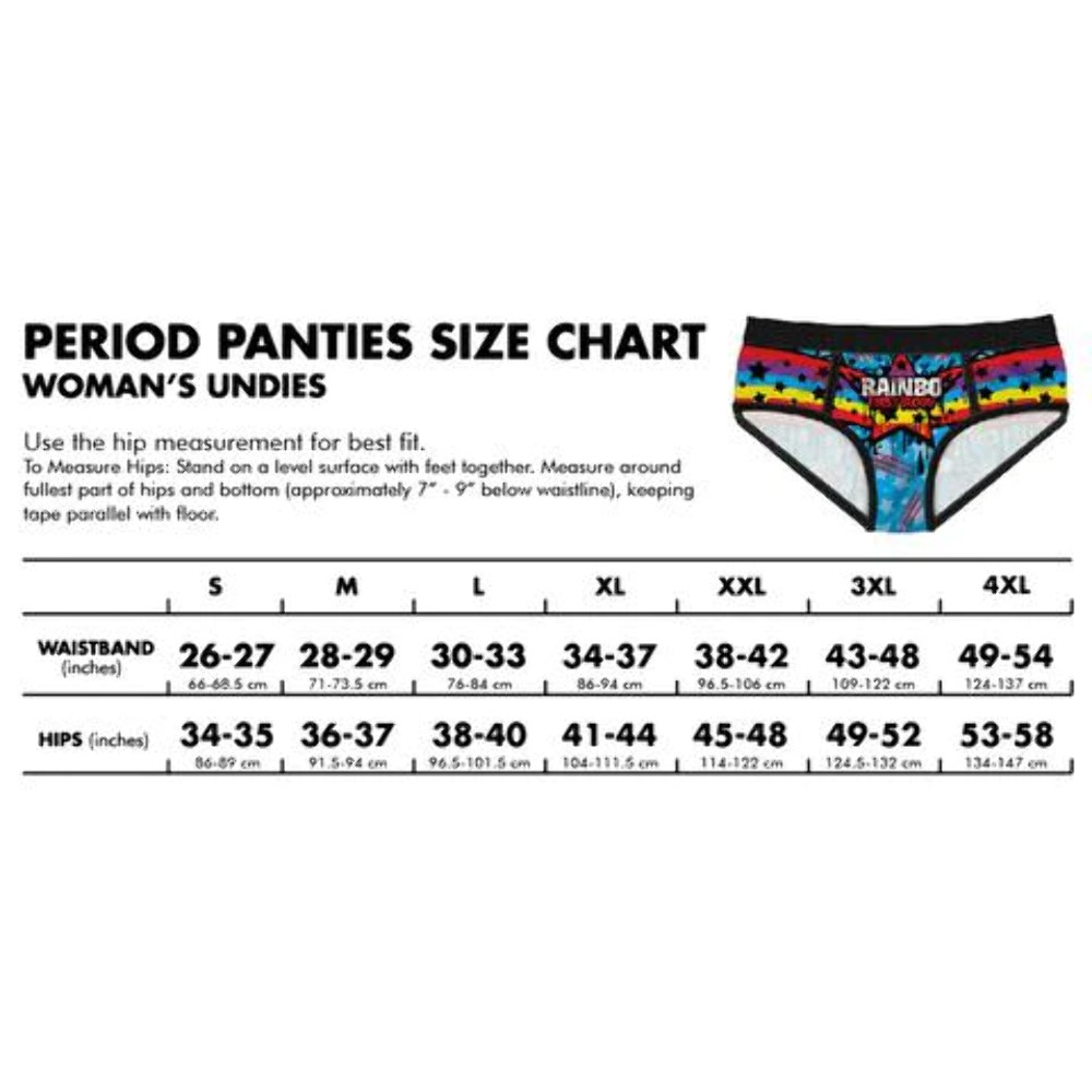 Harebrained Clotzilla Period Panties Funny Womens Underwear