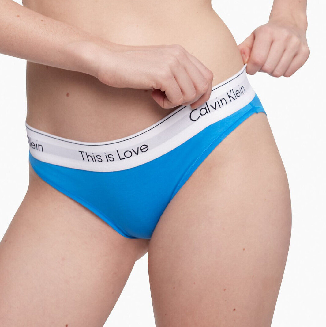 Calvin Klein Women’s Modern Cotton This Is Love Bikini Deep Sky Blue 3X