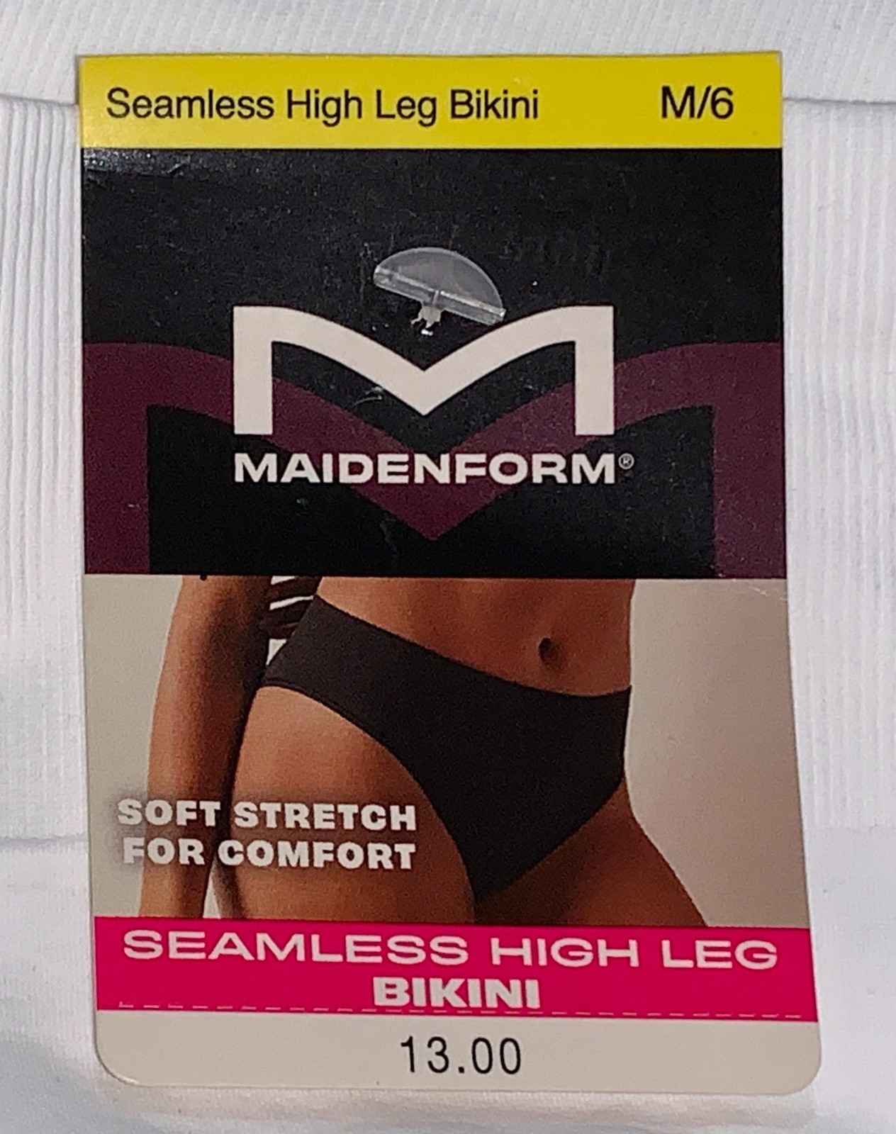 MAIDENFORM M Seamless White High Leg Bikini Panty Womens Sz M 6 L 7 2XL 9