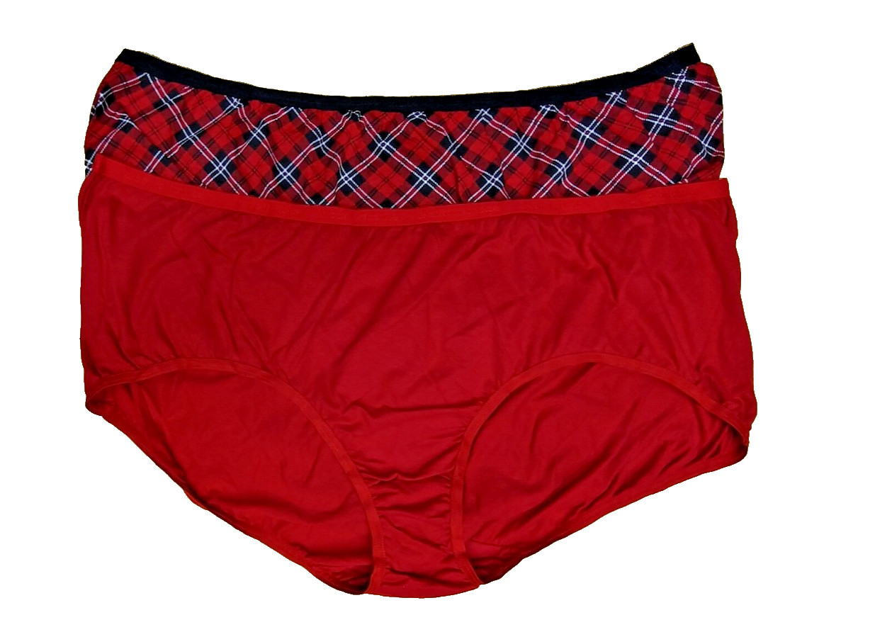 2pk Comfort Choice +Size 15 Assorted Colors Briefs Panty Panties UNDERWEAR NWOT