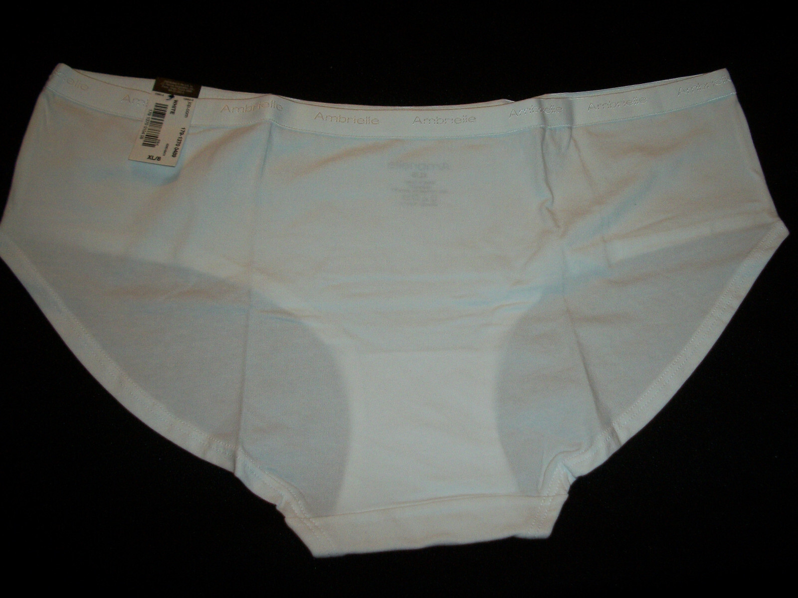 AMBRIELLE LADIES BOYSHORT BRIEF PANTY SIZE 8 X-LARGE WHITE COLOR STYLE #0489 NWT