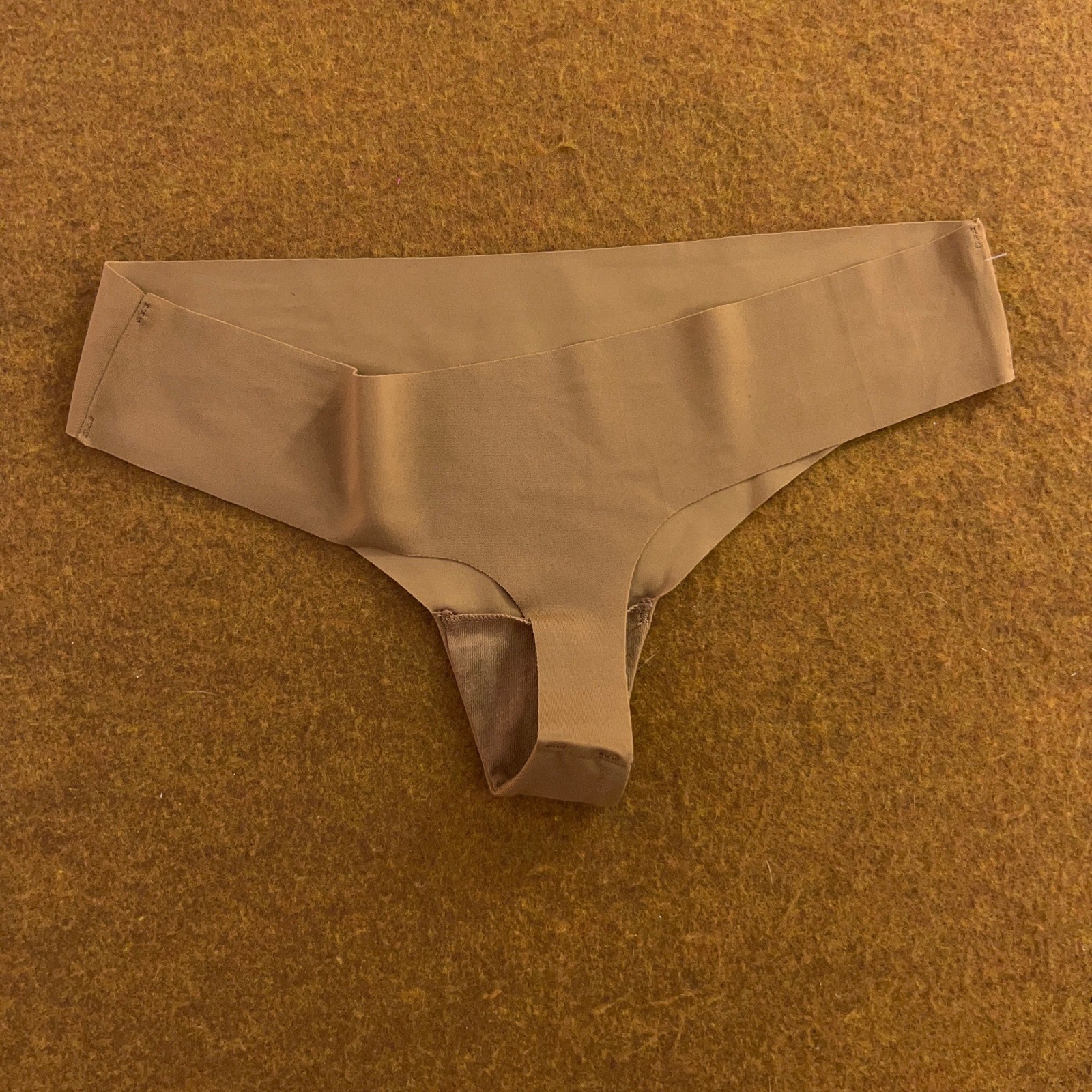 Auden Womens XS Multi Striped Solid Laser Cut Seamless Thong Panty 4 Pack New