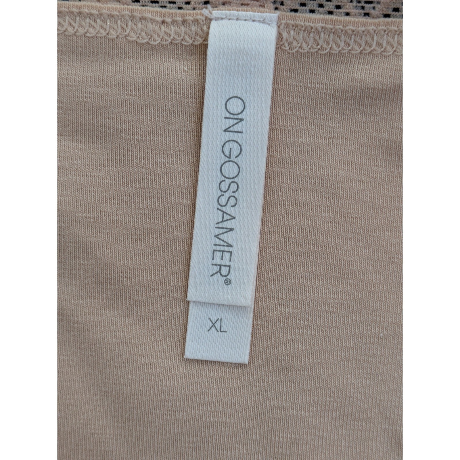 ON GOSSAMER G1365 Cabana Cotton String Bikini 2 Pair X-Large Black Beige NWT