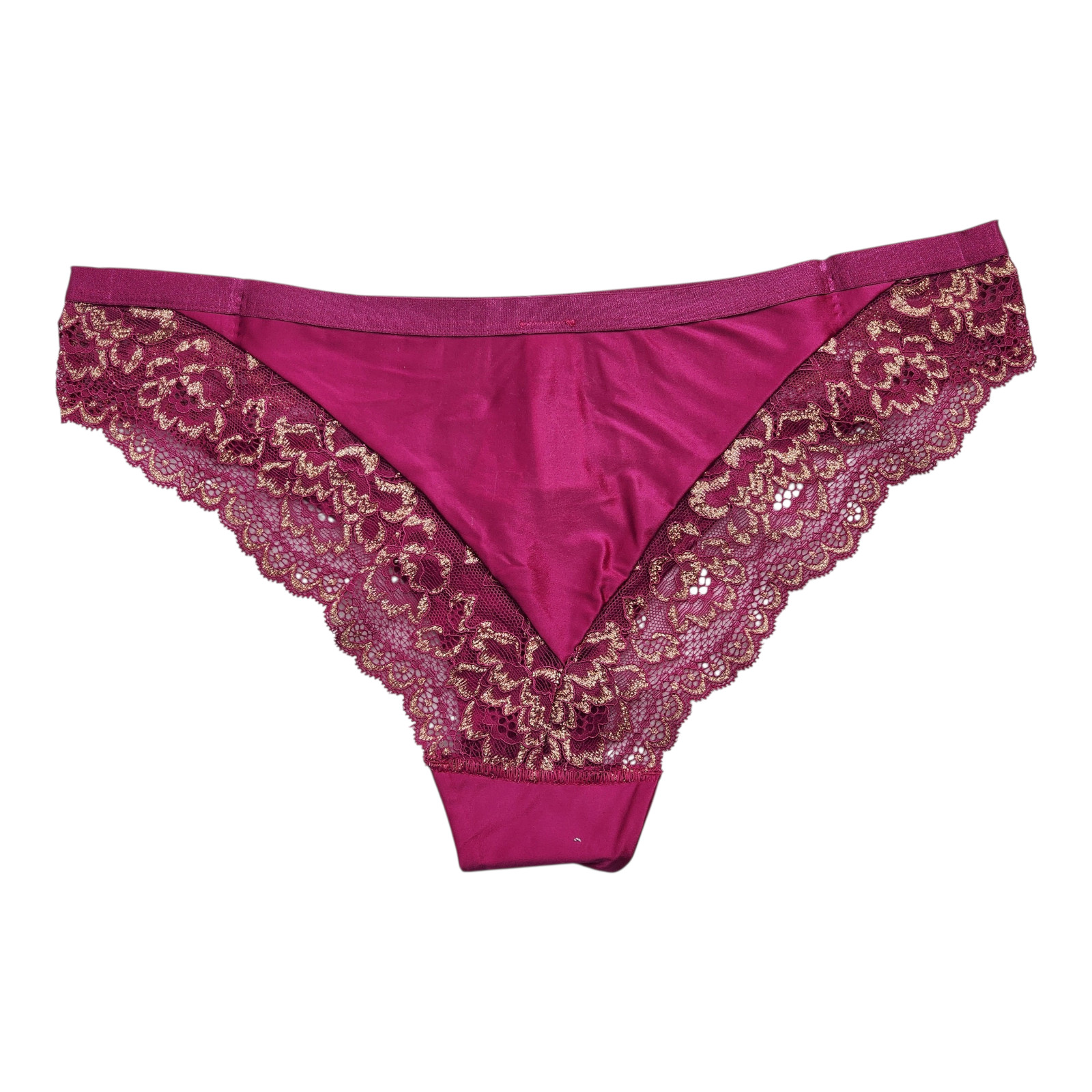 M&S Women’s Lace Brazilian Metallic Detail Knickers