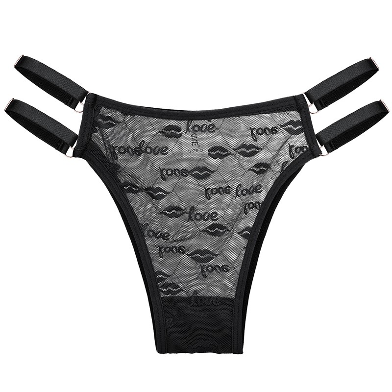 6 Pack Lot Sexy Womens See Through Sheer Panties Double Strap Underwear Lingerie