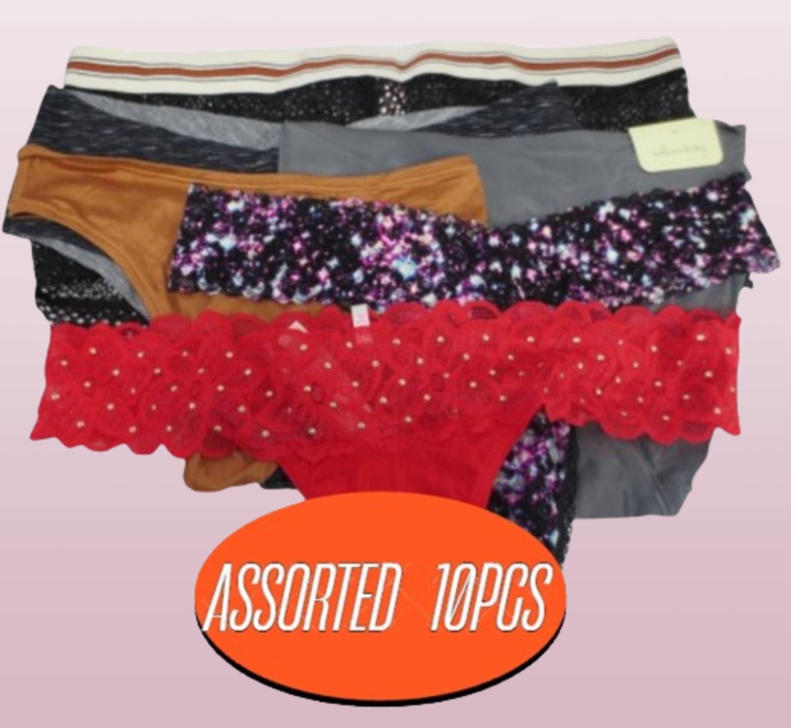 VICTORIA’S SECRET & PINK PANTIES ASSORTED STYLES NWT SIZE: M 10PCS SET
