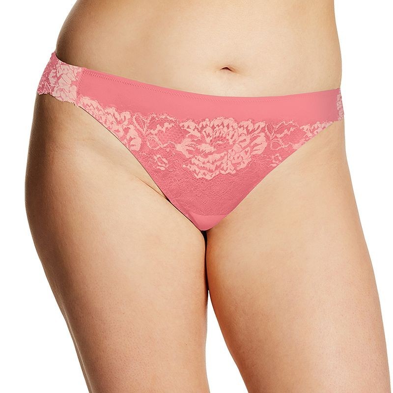 Women’s Maidenform 40159 Comfort Devotion Lace Back Tanga Panty Pink XL LOT OF 2