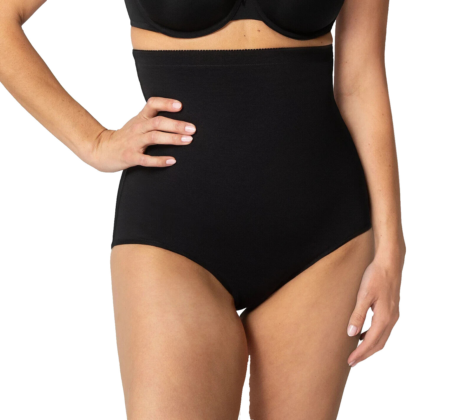 Anti x Proof~High Waisted Smoothing Shaping Brief~X-Large~Black~A520844 8657