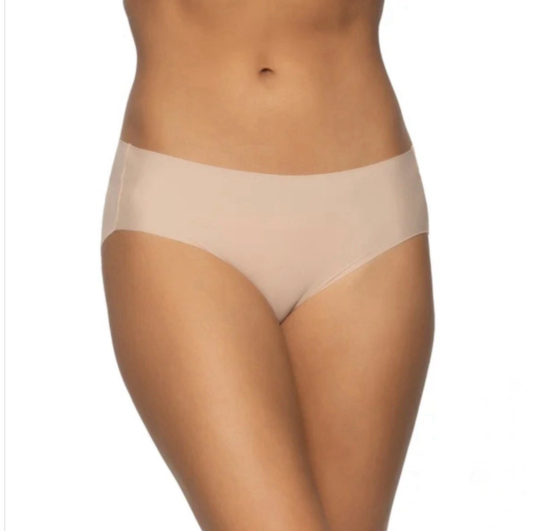 Black Bow Clean Cut Hipster Panties 5 Pack XL Seamless No Show Nylon Spandex New