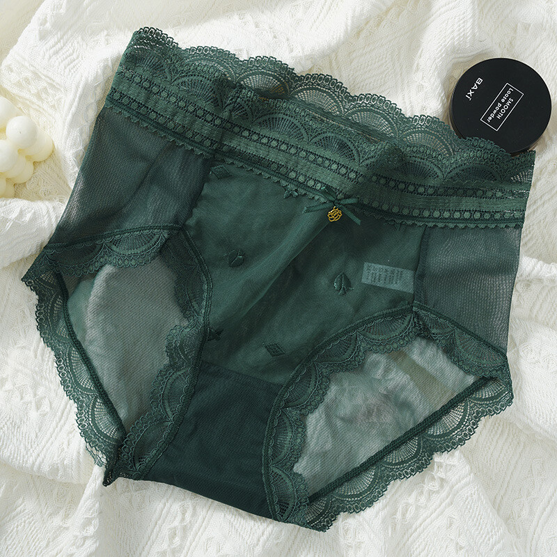 Japanese Fresh High Waist Ultra Thin Breathable Sexy Women Lace Underwear